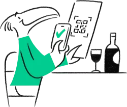 QR Ordering Tebi Brand Illustration 