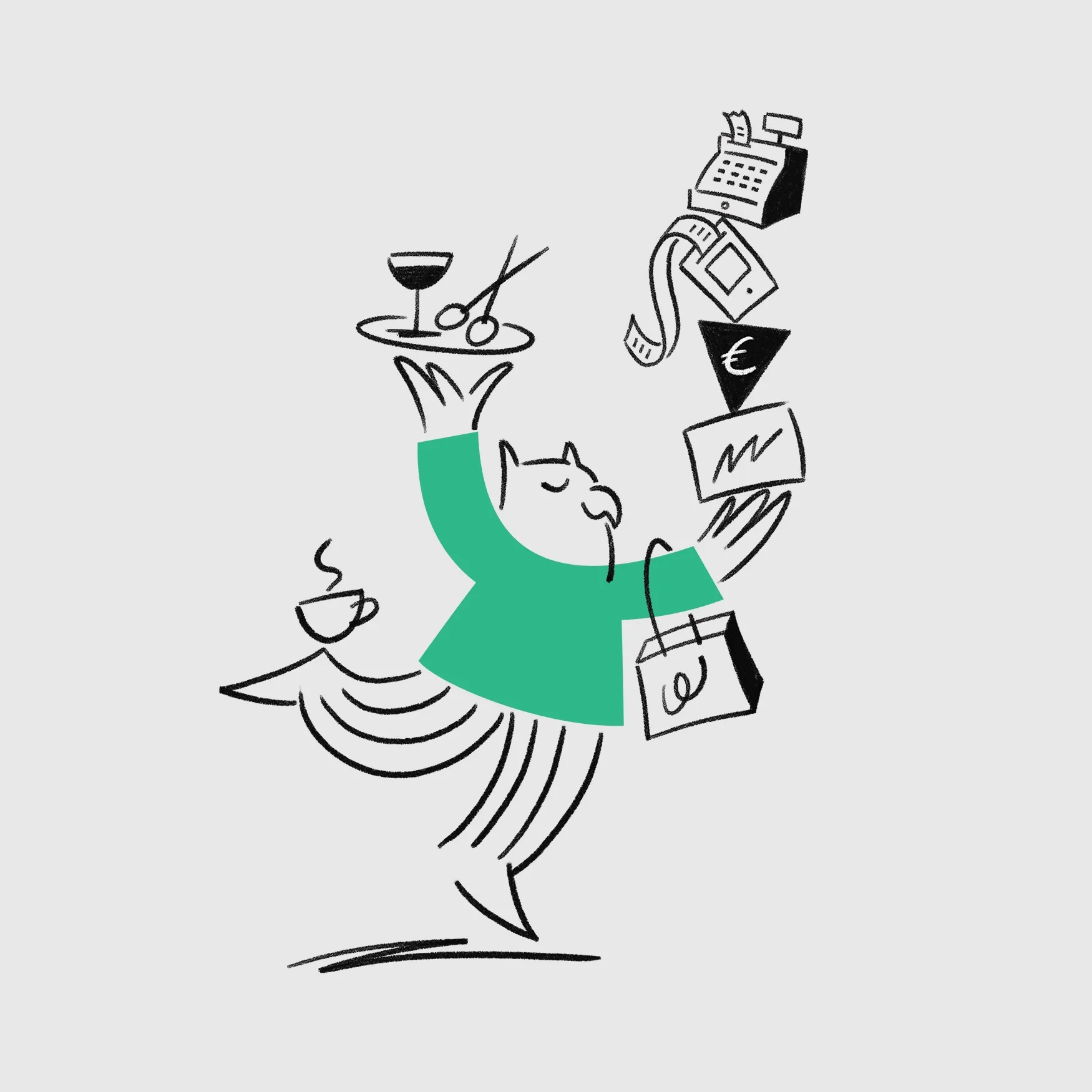 Customer paying with card on terminal